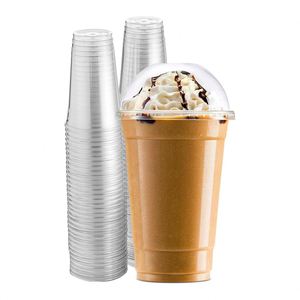 Takeaway Disposable Eco-Friendly Biodegradable 8oz 9oz 10oz 12oz 20oz 24oz 16oz Logo Custom Printed <b>Clear</b> Plastic PET Cups - Product Image 1