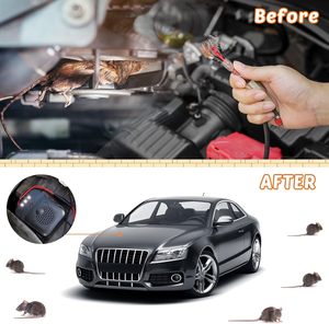 Répulsif à ultrasons professionnel contre les souris avec lumières stroboscopiques LED, alimenté par batterie, pièges à souris et à rats pour voiture et véhicule - Product Image 5