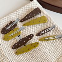 Pince à cheveux coréenne rétro en acétate à pois Jachon, pince bec de canard latérale sans couture, accessoires pour cheveux, pinces à cheveux personnalisées avec logo et forme