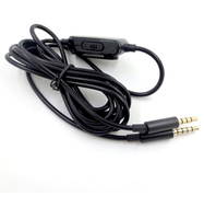 Kabel Audio Aux Male ke Male, 3.5MM dengan kontrol Volume untuk Astro A10 A30 kabel pengganti Headphone
