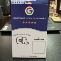 Support interactif Google Social Link avec code QR, support en acrylique PVC pour avis Google, pour la promotion des entreprises, NFC Google