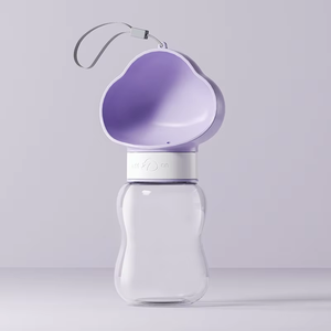 2 en 1 350ml + 200ml Botella de agua de viaje portátil para perros Alimentador de alimentos para mascotas Contenedor Taza para beber para perros Salir - Product Image 6