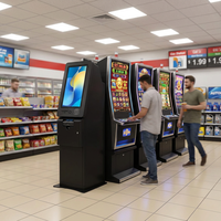 Ayaklı 21,5 İnç Bulut Yönetim Sistemli Dijital Bilet Girişli Kart Çıkışlı Ödüllü Oyun Kiosku İç Mekan Beceri Oyunları Kabini