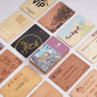 Carte-clé d'hôtel programmable en bois de bambou, interface RFID intelligente, fréquences 13,56 MHz et 125 kHz pour l'accès aux chambres d'hôtel