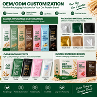 Protéine d'Avoine en Sachet Individuel 30g – Poudre Protéinée Végétale Végane pour la Salle de Sport, l'Hôtel, les Voyages – Pour Propriétaires de Marques et Distributeurs