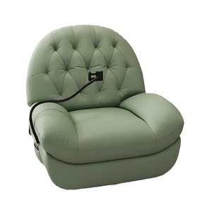 Sillón Reclinable Resistente de Cuero Naranja, Manual, Giratorio, para Sala de Estar, Sofá de Descanso - Product Image 4