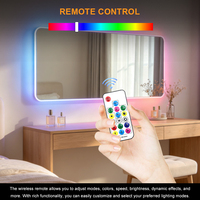 Sakelar Sensor Sentuh Cermin Kontrol Jarak Jauh RGB RF Pintar DC12V 3A Mendukung Mode Warna dan Pengaturan Kecepatan untuk Lampu Cermin Rias Kamar Mandi