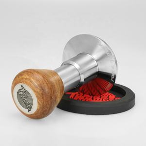 Manual Barista Tools <span class=keywords><strong>Cafetera</strong></span> Accesorios Impacto automático 304 Acero inoxidable 58,5 Mm Fuerza de madera Coffee Tamper - Product Image 3