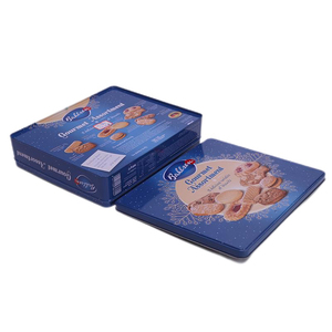 Grande boîte en métal rectangulaire pour biscuits, emballage, boîte en métal pour biscuits - Product Image 3