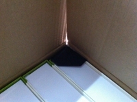 Protection d'angle en plastique de taille 50*50*50*1 mm, trois côtés, emballage en carton, meubles, anti-collision