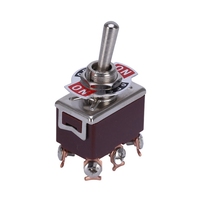 Haute qualité 12mm (marche)-arrêt-(marche) momentané 6 broches 15A 250VAC DPDT Double pôle Double jet interrupteur à bascule de voiture