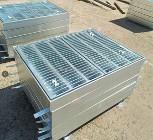 Rejilla de Acero Inoxidable Galvanizado de Alta Resistencia de Singapur con Apertura de Bisagra para Cubrir Canales de Drenaje Exteriores - Product Image 3