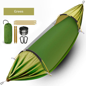 Hamacas portátiles de paracaídas para exteriores personalizadas, hamaca para dormir de viaje plegable doble ligera para acampar, accesorios para exteriores - Product Image 2