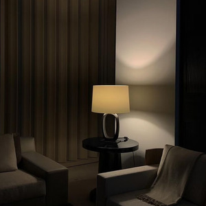 Lámpara de Noche de Estilo Italiano de Lujo Ligero, E27 LED, Cuidado de la Vista, Lámpara de Mesa para Dormitorio u Hotel, con Interruptor de Control - Product Image 4