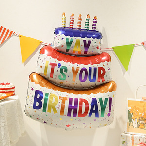 ลูกโป่งฟิล์ม<span class=keywords><strong>อลู</strong></span><span class=keywords><strong>มิ</strong></span><span class=keywords><strong>เนียม</strong></span>สามชั้นสำหรับเด็กตกแต่งฉากการจัดวางรูปภาพสำหรับเค้กวันเกิด - Product Image 5