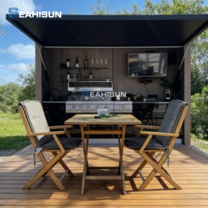 <span class=keywords><strong>Cuisine</strong></span> extérieure modulaire luxueuse en acier inoxydable 304 préfabriquée, résistante aux intempéries, avec barbecue intégré - Product Image 4