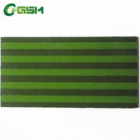 Tapis de frappe de golf vert M1515B-GSM 0,6m*1,5m en caoutchouc, avec clip pour chapeau, brosse, tees, mini-drapeau et marqueur de balle en vrac