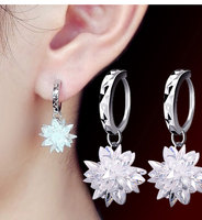 REETI Kedatangan Baru Anting Hoop Perak Sterling 925 Zircon Bunga Es Perhiasan Grosir untuk Wanita-untuk Hadiah Pernikahan Pesta