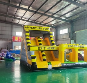 Nhà máy sản xuất trò chơi bơm hơi lâu đài Inflatable Trampoline trượt trở ngại kết hợp - Product Image 3