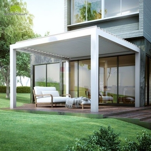 Khung nhôm chất lượng cao pergola 10m pergola với các mặt thả - Product Image 5