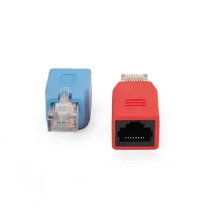 ギガビットCat6クロスオーバーイーサネットアダプターRJ45-RJ45アダプターメス-オス (ラップトップコンピューター用)