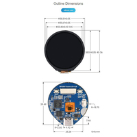 RP2350 MCU Board, With 1.28inch Round Touch LCD, Dual-core & Dual-architecture Design, 240x240 Pixels, 65K Color, IPS Panel