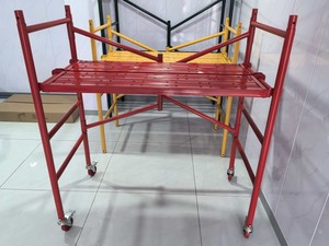 Andamio Móvil Plegable de <span class=keywords><strong>Dos</strong></span> Niveles, Torre de Andamio de Acero, Sistema de Construcción de Andamios Rodantes - Product Image 3