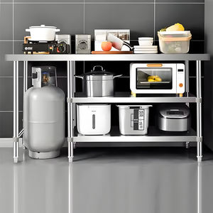 <span class=keywords><strong>Banc</strong></span> <span class=keywords><strong>de</strong></span> travail en acier inoxydable 304 pour cuisine commerciale, tables industrielles pour restaurants à double et triple niveau, table <span class=keywords><strong>de</strong></span> travail à 2 et 3 niveaux - Product Image 6