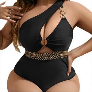 Traje de Baño Entero de Cintura Alta con Tirantes, Material Spandex/Nylon, Transpirable y de Secado Rápido - Product Image 1