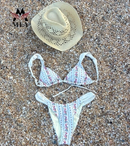 Costume <span class=keywords><strong>da</strong></span> <span class=keywords><strong>Bagno</strong></span> Personalizzato per <span class=keywords><strong>Donna</strong></span>, Bikini a Due Pezzi con Stampa Personalizzata, Marca di Lusso, Abbigliamento <span class=keywords><strong>da</strong></span> Spiaggia - Product Image 3