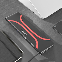 Station d'accueil Lenovo LX1901 10 en 1 avec hub USB-C 3.0, lecteur de carte SD/HD et interface Ethernet Gigabit pour MacBook Pro et ordinateurs portables