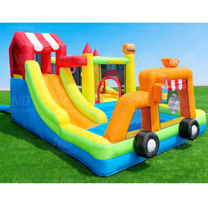Casa Inflable para Uso Doméstico con Tobogán, Castillo Inflable para Niños, Área de Juegos Interior y Exterior para Jardín Trasero NB-93016 Inflable Const - Product Image 2