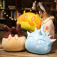 Jouets en peluche en velours d'anime Genshin Impact Cosplay Slime de 10 à 60 cm, coussin, éléments de projet, jouets pour enfants, cadeaux pour filles, boule tournante
