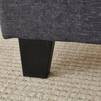 Cadre de lit double de luxe moderne et durable, taille king size, avec revêtement en tissu
