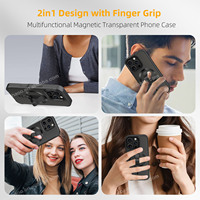 Étui de téléphone de luxe sans fil, magnétique, antichoc et étanche pour la série 16 avec support et dragonne