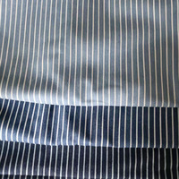 Tissu denim brut jacquard lavé à rayures étroites, tissé, teint uni, pour pantalons, jeans, vestes, combinaisons, sacs, chaussures, chapeaux