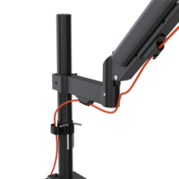 Soporte de Escritorio para Monitor Individual AUKI de Acero Aleado Negro, Brazo con Resorte de Gas Ajustable en Altura, Inclinación de 32-45 Grados, Capacidad de Carga de 10 kg, Nuevo
