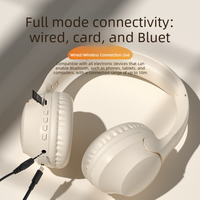 Vh18 Headset Gaming Lipat Over-Ear untuk Olahraga dan Perjalanan, Mode Ganda Kabel+Nirkabel, Suara Berkualitas Tinggi, Kompatibel dengan Ponsel/PS4