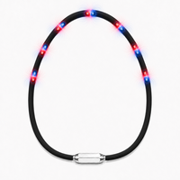 Collier magnétique en silicone pour thérapie magnétique, avec aimant intégré, design plaqué sous vide, équilibre énergétique, bijoux de mode