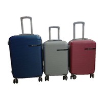 Ensemble de chariot avec logo ou marque personnalisé d'usine vente en gros de bagages de voyage ABS à bas prix valise rigide colorée bagage à main cabine