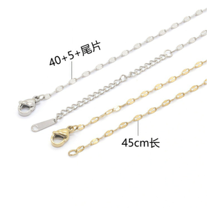 Joyería Personalizada al por Mayor, Collar de Acero Inoxidable Chapado en Oro de 18K, <span class=keywords><strong>Cadena</strong></span> de Labios, Joyería Impermeable y Antideslustre, Moda para Mujer - Product Image 2