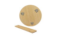 Mini meuble de salon pour la maison vente en gros Table d'appoint ronde Table basse en bambou