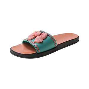 Jolies sandales féminines pantoufles pour femmes avec toboggans d'intérieur bowknot filles - Product Image 2