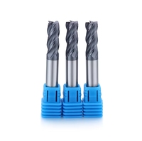 OEM ODM HRC55 Fraise carrée à 4 dents, revêtement AlTiN, outils de coupe CNC pour le travail des métaux et le tournage