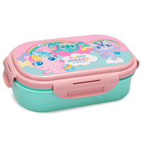 Lonchera Rectangular Sweet Dreams con Cubiertos, a Prueba de Fugas, de Plástico de Grado Alimenticio, Diseño Multifuncional