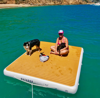 Plate-forme gonflable Drop Stitch Bain de soleil Teck Foam Deck Pad Floating Swim air Raft Yacht Jet Ski Dock