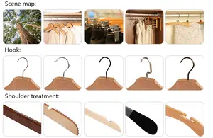 Cintres pour chemises en bois, accessoires de vêtements, vente en gros, 1 pièce