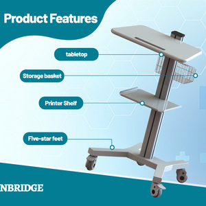 Carro de Equipo Médico Ajustable para <span class=keywords><strong>Ultrasonido</strong></span>, Medicamentos, Endoscopio, Electrocardiógrafo, Salón de Belleza, Hospital - Product Image 3
