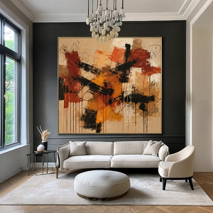 Peinture à l'huile minimaliste sur toile, art mural islamique, salon, chambre à coucher, bureau, 100% peint à la main, décoration abstraite pour la <span class=keywords><strong>maison</strong></span>, décoration intérieure - Product Image 1