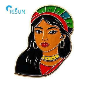 Usine Métal Mexicain Mexique Artiste Femmes Inspiré Portrait Broche Ma Propre <span class=keywords><strong>Muse</strong></span> Frida Épingle En Émail Personnalisé Frida Épinglette Badge - Product Image 3